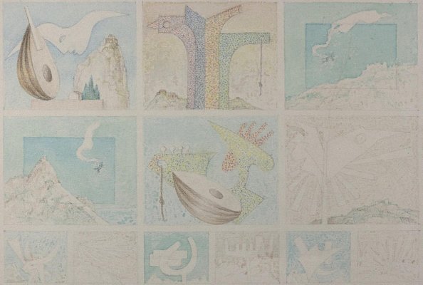 Leo Guida, Microworlds, Mixed Media on Canvas, 1970s-ZCI-922449