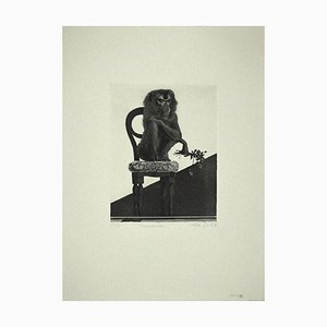 Leo Guida - Monkey on the Chair - Original Etching on Paper - 1972-ZCI-877713