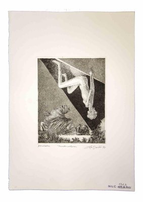 Leo Guida, Night Meeting, Original Etching, 1970-ZCI-996246