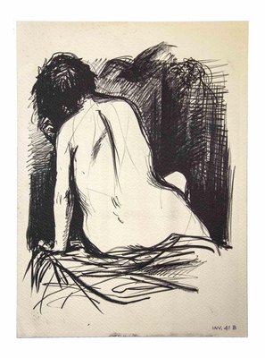 Leo Guida, Nude from the Back, Original Drawing, 1980s-ZCI-993305