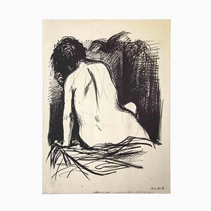 Leo Guida, Nude from the Back, Original Drawing, 1980s-ZCI-993305