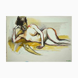 Leo Guida, Nude, Ink & Watercolor, 1970s-ZCI-1788450