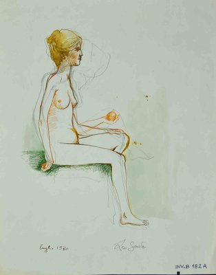 Leo Guida, Nude, Original Drawing, 1970-ZCI-1002205