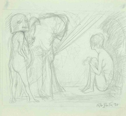 Leo Guida, Nude, Original Drawing, 1970-ZCI-1002198