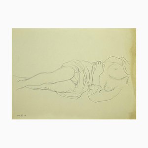 Leo Guida, Nude, Original Pencil Drawing, Late 20th Century-ZCI-812027