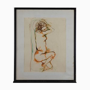 Leo Guida, Nude, Original Watercolor, 1960s-ZCI-1379019