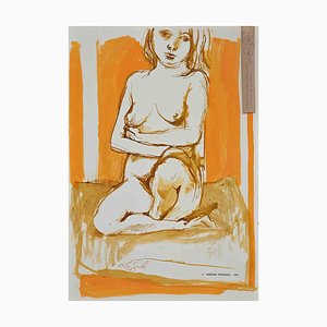 Leo Guida, Nude, Watercolor Painting, 1961-ZCI-1762115