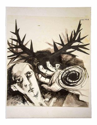 Leo Guida, Portrait, Original Etching, 1970s-ZCI-993300