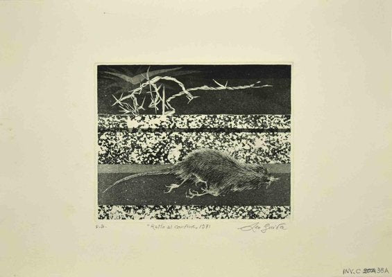 Leo Guida, Rat at the Border, Original Etching, 1971-ZCI-1379236