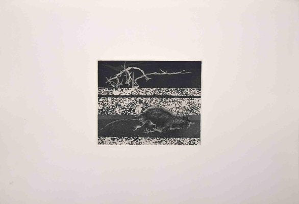 Leo Guida, Rat on the Border, Original Etching, 1971-ZCI-996257