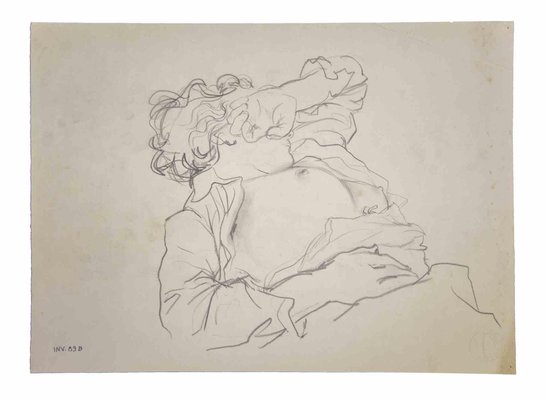 Leo Guida, Reclined Figures, Original Pencil Drawing, 1970s-ZCI-996237