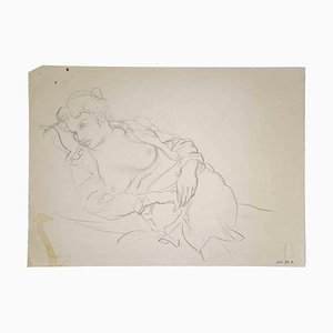 Leo Guida, Reclined Figures, Original Pencil Drawing, 1970s-ZCI-996238