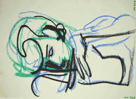 Leo Guida, Reclined Nude, Drawing, 1970s-ZCI-1011222