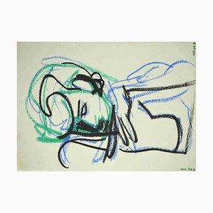 Leo Guida, Reclined Nude, Drawing, 1970s-ZCI-1011222