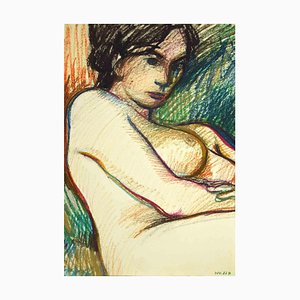 Leo Guida, Reclined Nude, Drawing, 1970s-ZCI-1011128