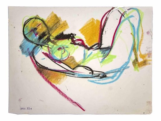 Leo Guida, Reclined Nude, Original Drawing, 1970s-ZCI-993318