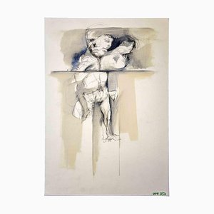 Leo Guida, Sadness, Original Ink and Watercolor, 1970s-ZCI-993316