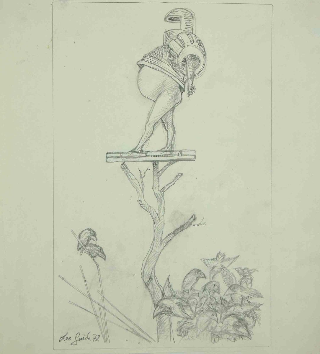 Leo Guida, Sketch, Original Drawing, 1972