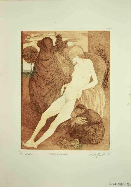 Leo Guida, Sleeping Sybil, Original Etching, 1970