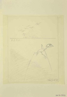 Leo Guida, Spider Bird, Original Pencil Drawing, 1972-ZCI-1379276