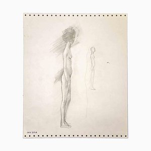 Leo Guida, Standing Nude, Drawing, 1970s-ZCI-1011269