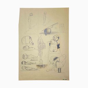 Leo Guida, Surreal Scene, Drawings, 1970s-ZCI-993282