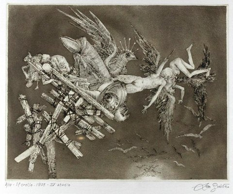 Leo Guida, The Collapse, Original Etching, 1975-ZCI-1379045