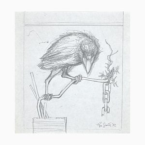 Leo Guida, The Crow, Original Pencil Drawing, 1972-ZCI-889880