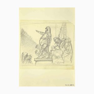 Leo Guida, The Declaration, Drawing in Pencil, 1970s-ZCI-1760690