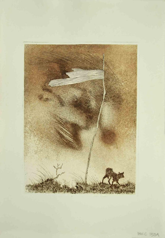 Leo Guida, The Flag, Etching, 1970s