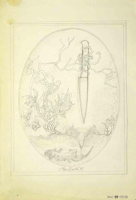 Leo Guida, The Knife, Original Pencil Drawing, 1972-ZCI-1379268