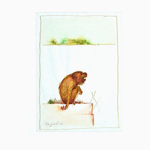 Leo Guida, The Monkey, Ink and Watercolor, 1971-ZCI-803782