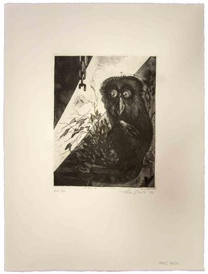 Leo Guida, The Owl, Original Etching, 1972-ZCI-981026