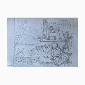 Leo Guida, The Room of the Castle, Original Drawing, 1977-ZCI-983888