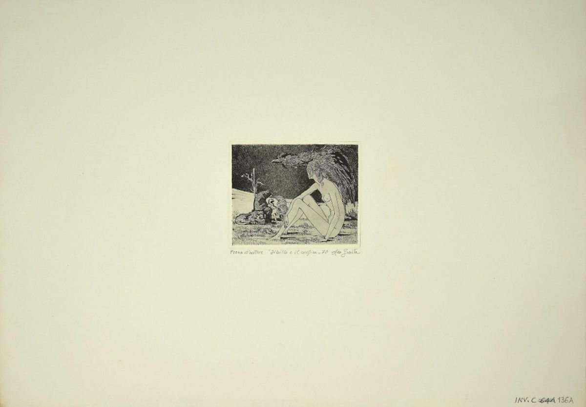 Leo Guida, The Sibyl and the Border, Original Etching, 1970