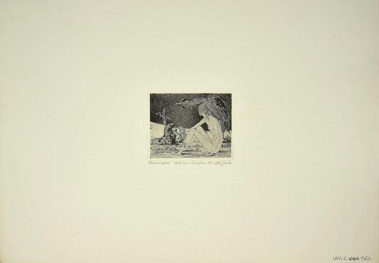 Leo Guida, The Sibyl and the Border, Original Etching, 1970