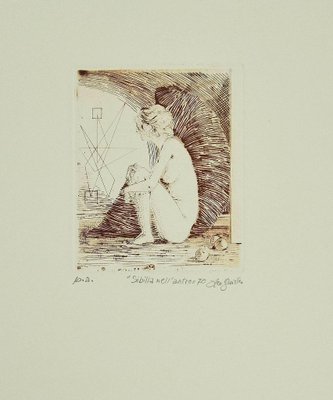 Leo Guida - the Sibyl in the Cave - Original Etching on Paper - 1970s-ZCI-876624