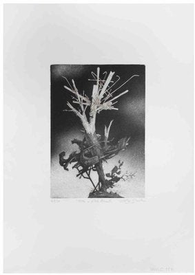 Leo Guida, The Tree at Villa, Etching, 1970s-ZCI-2029448