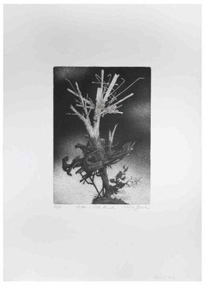 Leo Guida, The Tree at Villa, Etching, 1970s-ZCI-1788690