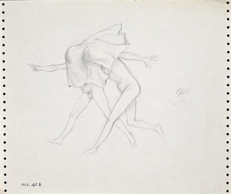 Leo Guida, Two Figures, Drawing, 1970s-ZCI-900775