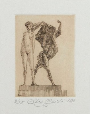 Leo Guida, Venus and Hercules, Original Etching on Paper, 1979-ZCI-922466