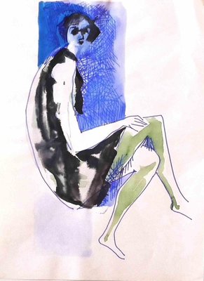 Leo Guida, Woman, 1960s, Drawing-ZCI-1781914