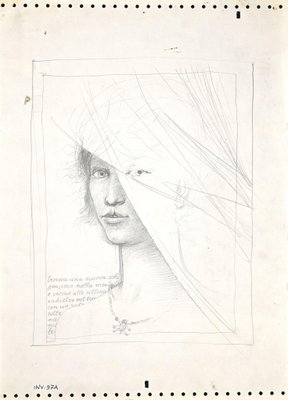 Leo Guide, Female Figure, Pencil, 1980s-ZCI-899504