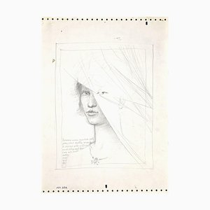 Leo Guide, Female Figure, Pencil, 1980s-ZCI-899504