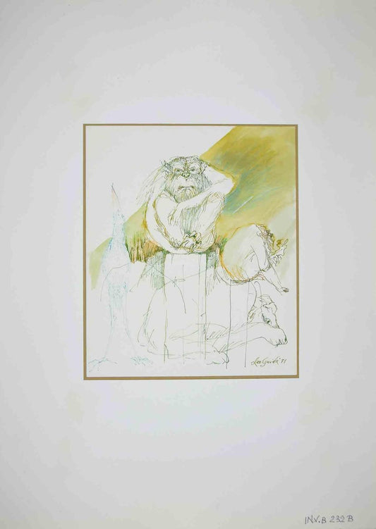 Leo Guide, Loneliness, Drawing, 1971