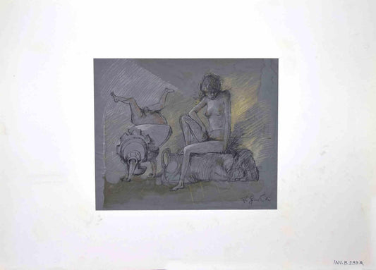 Leo Guide, Loneliness, Drawing, 1972