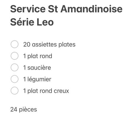 Leo Series Service from Saint Amandinoise, Set of 24-QYF-1453769