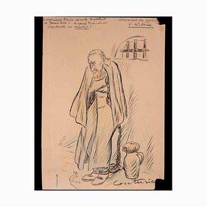 Léon Couturier, The Prisoner, Drawing, Early 20th Century-ZCI-2025356