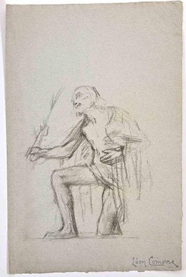 Léon-François Comerre, Figure of Man, Original Drawing, Late 19th-Century-ZCI-1362665