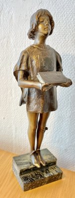 Léon Noel Delagrange, Page Figure on Base, 1900, Bronze-PCJ-1420523